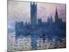 Sunset,The Houses of Parliament-Claude Monet-Mounted Giclee Print