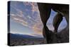 Sunset Through Cyclops' Skull Arch, Alabama Hills, Inyo National Forest-James Hager-Stretched Canvas