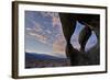 Sunset Through Cyclops' Skull Arch, Alabama Hills, Inyo National Forest-James Hager-Framed Photographic Print