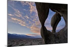 Sunset Through Cyclops' Skull Arch, Alabama Hills, Inyo National Forest-James Hager-Mounted Photographic Print