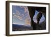 Sunset Through Cyclops' Skull Arch, Alabama Hills, Inyo National Forest-James Hager-Framed Photographic Print