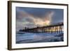 Sunset Through Oceanside Pier-Chris Moyer-Framed Photographic Print