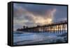 Sunset Through Oceanside Pier-Chris Moyer-Framed Stretched Canvas