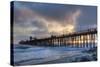 Sunset Through Oceanside Pier-Chris Moyer-Stretched Canvas