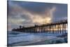 Sunset Through Oceanside Pier-Chris Moyer-Stretched Canvas