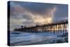 Sunset Through Oceanside Pier-Chris Moyer-Stretched Canvas