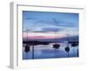 Sunset Through the Masts of Sailboats Moored in Bay-Alfred Eisenstaedt-Framed Photographic Print