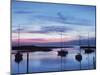 Sunset Through the Masts of Sailboats Moored in Bay-Alfred Eisenstaedt-Mounted Photographic Print