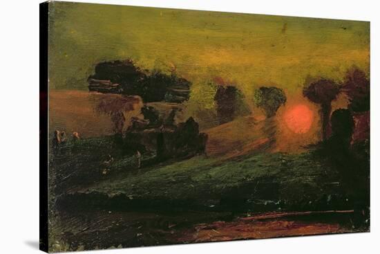 Sunset through Trees, c.1855-Francis Danby-Stretched Canvas