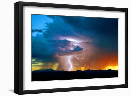 Sunset Thunderstorm-Douglas Taylor-Framed Premium Photographic Print