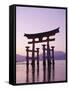 Sunset, Torii Gate, Itsukushima Shrine, Miyajima Island, Honshu, Japan-null-Framed Stretched Canvas