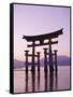 Sunset, Torii Gate, Itsukushima Shrine, Miyajima Island, Honshu, Japan-null-Framed Stretched Canvas