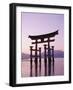 Sunset, Torii Gate, Itsukushima Shrine, Miyajima Island, Honshu, Japan-null-Framed Premium Photographic Print