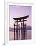 Sunset, Torii Gate, Itsukushima Shrine, Miyajima Island, Honshu, Japan-null-Framed Photographic Print