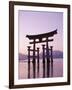 Sunset, Torii Gate, Itsukushima Shrine, Miyajima Island, Honshu, Japan-null-Framed Photographic Print