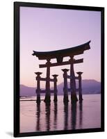 Sunset, Torii Gate, Itsukushima Shrine, Miyajima Island, Honshu, Japan-null-Framed Photographic Print