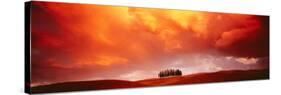 Sunset, Tuscany, Val d'Orcia, Italy-null-Stretched Canvas