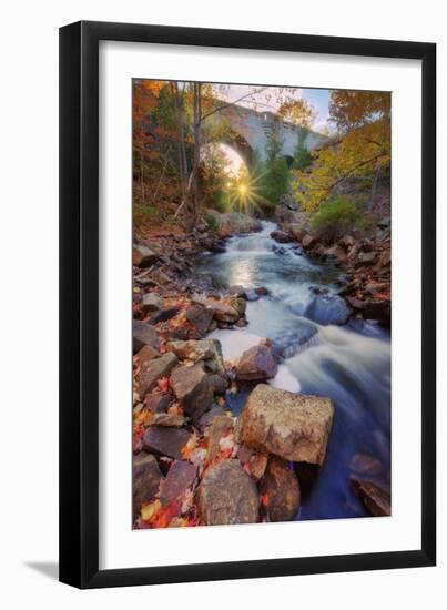 Sunset Under Carriage Bridge, Acadia-Vincent James-Framed Photographic Print