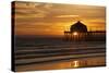 Sunset Under the Pier-George Johnson-Stretched Canvas