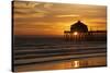 Sunset Under the Pier-George Johnson-Stretched Canvas