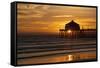 Sunset Under the Pier-George Johnson-Framed Stretched Canvas