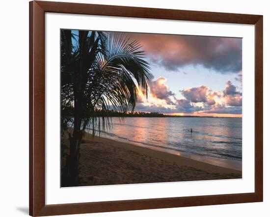 Sunset, Vacia Talega Beach, Puerto Rico-George Oze-Framed Photographic Print