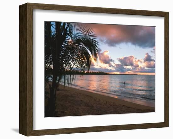 Sunset, Vacia Talega Beach, Puerto Rico-George Oze-Framed Photographic Print