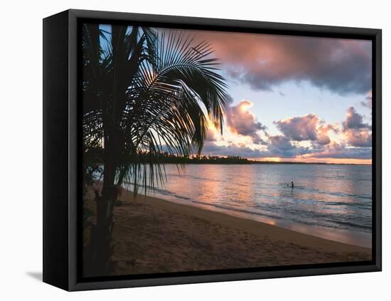 Sunset, Vacia Talega Beach, Puerto Rico-George Oze-Framed Stretched Canvas