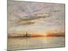 Sunset, Venice, 1902-Albert Goodwin-Mounted Giclee Print