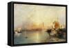 Sunset, Venice; Santa Maria and the Ducal Palace, 1902-Thomas Moran-Framed Stretched Canvas