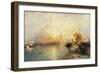 Sunset, Venice; Santa Maria and the Ducal Palace-Moran Thomas-Framed Giclee Print