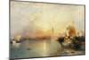 Sunset, Venice; Santa Maria and the Ducal Palace-Moran Thomas-Mounted Giclee Print