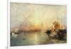 Sunset, Venice; Santa Maria and the Ducal Palace-Moran Thomas-Framed Giclee Print