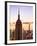 Sunset View, Empire State Building and One World Trade Center (1WTC), Manhattan, NYC, Colors-Philippe Hugonnard-Framed Art Print