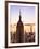 Sunset View, Empire State Building and One World Trade Center (1WTC), Manhattan, NYC, Colors-Philippe Hugonnard-Framed Art Print