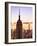 Sunset View, Empire State Building and One World Trade Center (1WTC), Manhattan, NYC, Colors-Philippe Hugonnard-Framed Art Print