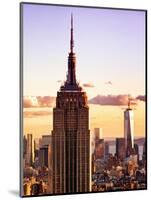 Sunset View, Empire State Building and One World Trade Center (1WTC), Manhattan, NYC, Colors-Philippe Hugonnard-Mounted Art Print