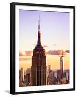 Sunset View, Empire State Building and One World Trade Center (1Wtc), Manhattan, NYC, US, Colors-Philippe Hugonnard-Framed Premium Photographic Print