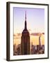 Sunset View, Empire State Building and One World Trade Center (1Wtc), Manhattan, NYC, US, Colors-Philippe Hugonnard-Framed Premium Photographic Print