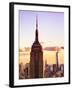 Sunset View, Empire State Building and One World Trade Center (1Wtc), Manhattan, NYC, US, Colors-Philippe Hugonnard-Framed Premium Photographic Print