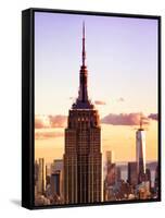 Sunset View, Empire State Building and One World Trade Center (1Wtc), Manhattan, NYC, US, Colors-Philippe Hugonnard-Framed Stretched Canvas