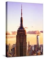 Sunset View, Empire State Building and One World Trade Center (1Wtc), Manhattan, NYC, US, Colors-Philippe Hugonnard-Stretched Canvas