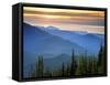 Sunset View from Deer Park, Olympic National Park, Washington, USA-Don Paulson-Framed Stretched Canvas