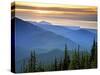 Sunset View from Deer Park, Olympic National Park, Washington, USA-Don Paulson-Stretched Canvas