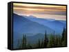 Sunset View from Deer Park, Olympic National Park, Washington, USA-Don Paulson-Framed Stretched Canvas