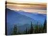 Sunset View from Deer Park, Olympic National Park, Washington, USA-Don Paulson-Stretched Canvas