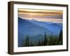 Sunset View from Deer Park, Olympic National Park, Washington, USA-Don Paulson-Framed Photographic Print