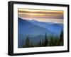 Sunset View from Deer Park, Olympic National Park, Washington, USA-Don Paulson-Framed Photographic Print