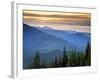 Sunset View from Deer Park, Olympic National Park, Washington, USA-Don Paulson-Framed Photographic Print