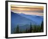 Sunset View from Deer Park, Olympic National Park, Washington, USA-Don Paulson-Framed Photographic Print